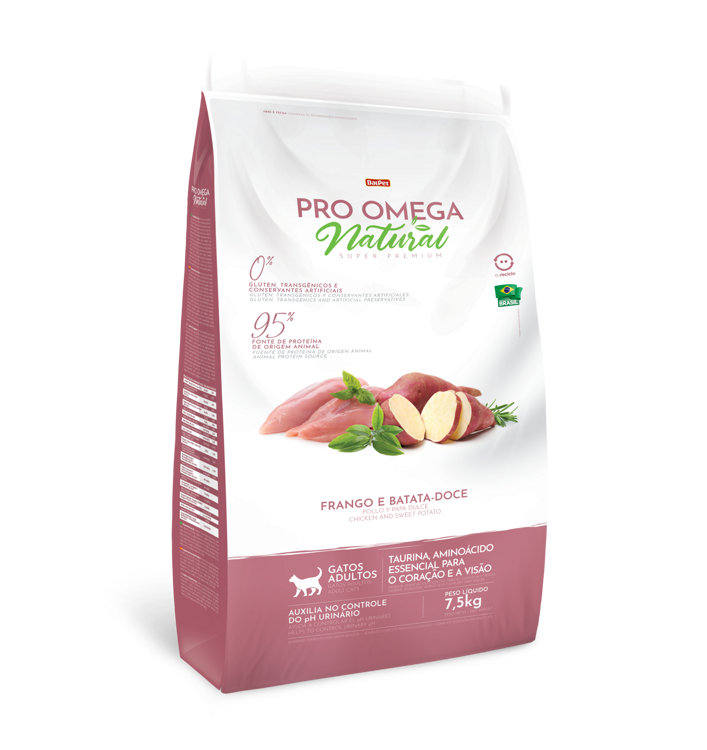 NATURAL PRO OMEGA для Взрослых кошек 7,5 кг. Цыпленок и Батат